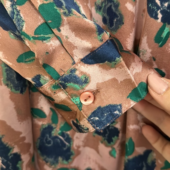 Boohoo Floral Print Satin Wrap Midi Dress - Picture 5 of 8